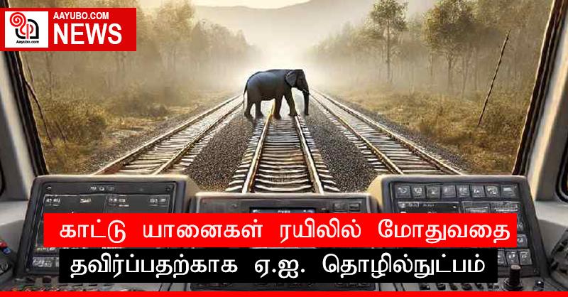 காட்டு யானைகள் ரயிலில் மோதுவதை தவிர்ப்பதற்காக ஏ.ஐ. தொழில்நுட்பம்