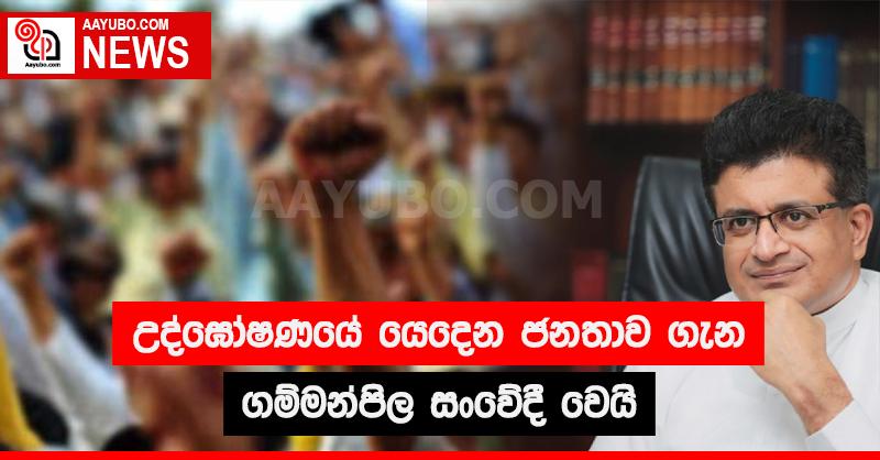 උද්ඝෝෂණයේ යෙදෙන ජනතාව ගැන ගම්මන්පිල සංවේදී වෙයි