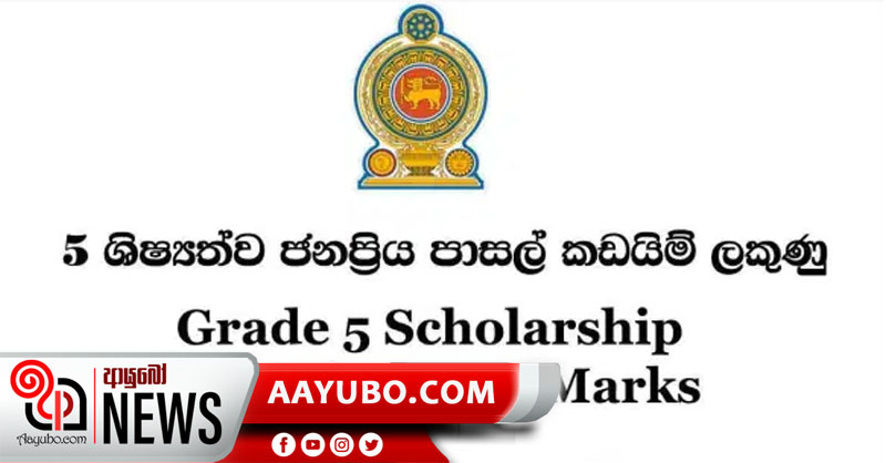 5 වසර ශිෂ්‍යත්ව කඩයිම් ලකුණු නිකුත් කෙරේ