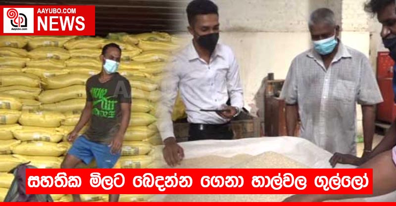 සහතික මිලට බෙදන්න ගෙනා හාල්වල ගුල්ලෝ