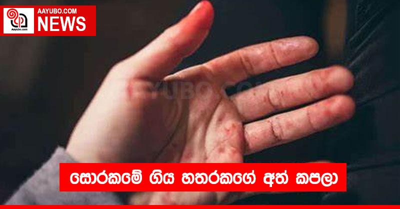 සොරකමේ ගිය හතරකගේ අත් කපලා