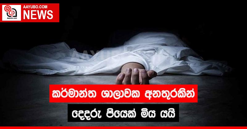 කර්මාන්ත ශාලාවක අනතුරකින් දෙදරු පියෙක් මිය යයි