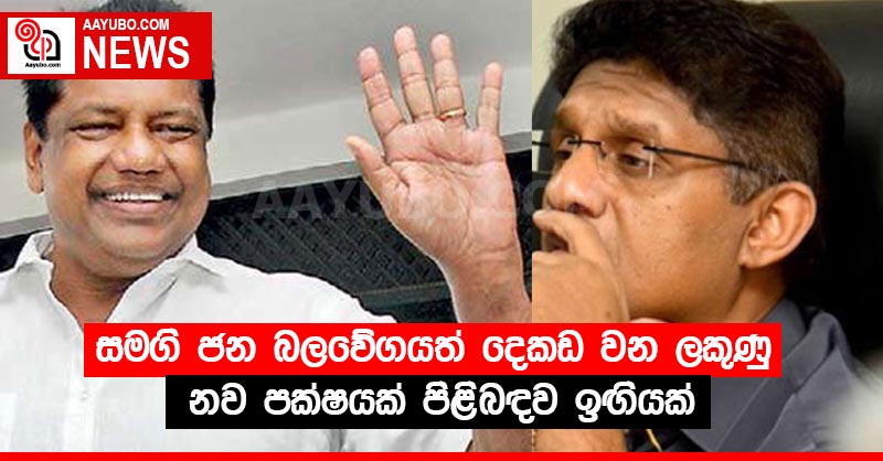 සමගි ජන බලවේගයත් දෙකඩ වන ලකුණු - නව පක්ෂයක් පිළිබඳව ඉඟියක්