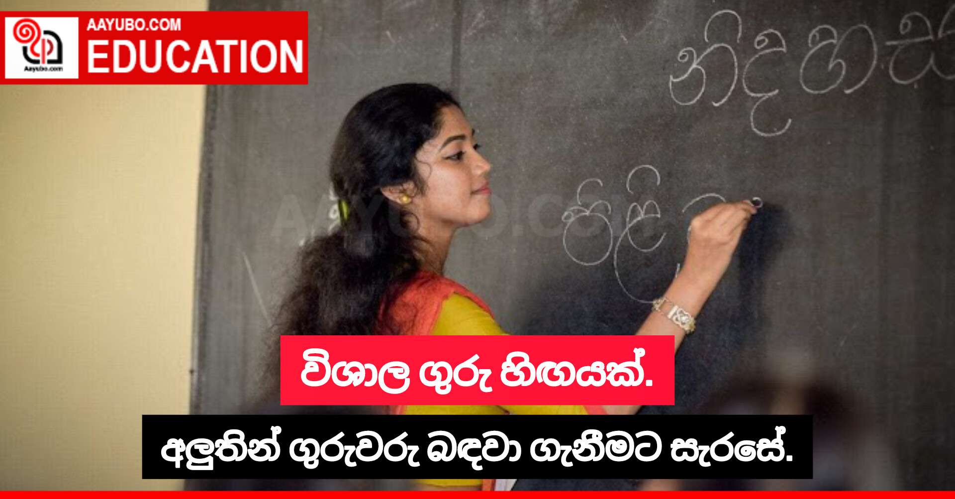 විශාල ගුරු හිඟයක්. අලුතින් ගුරුවරු බඳවා ගැනීමට සැරසේ.