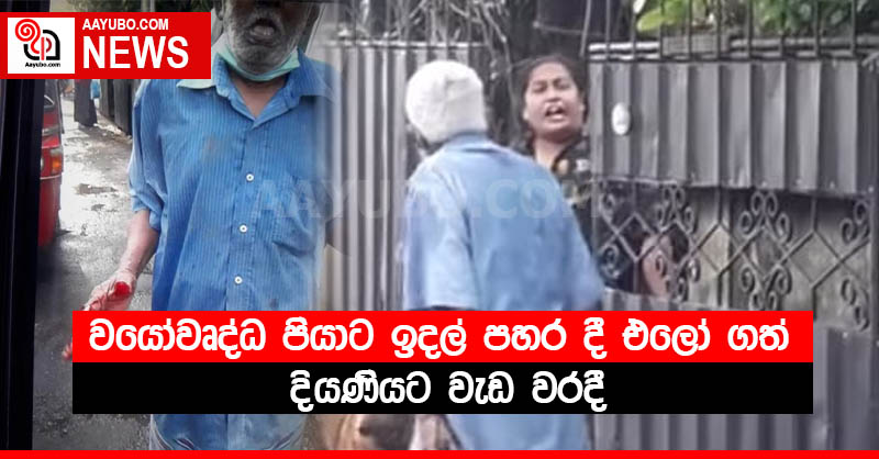 වයෝවෘද්ධ පියාට ඉදල් පහර දී එලෝ ගත් දියණියට වැඩ වරදී