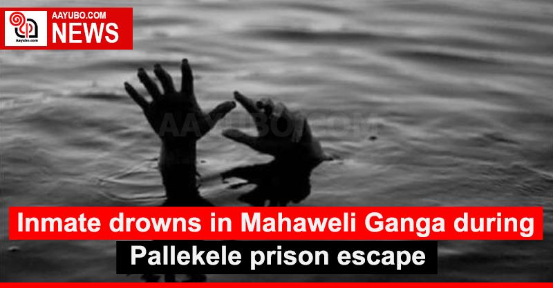Inmate drowns in Mahaweli Ganga during Pallekele prison escape