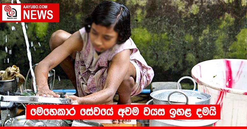 මෙහෙකාර සේවයේ අවම වයස ඉහළ දමයි