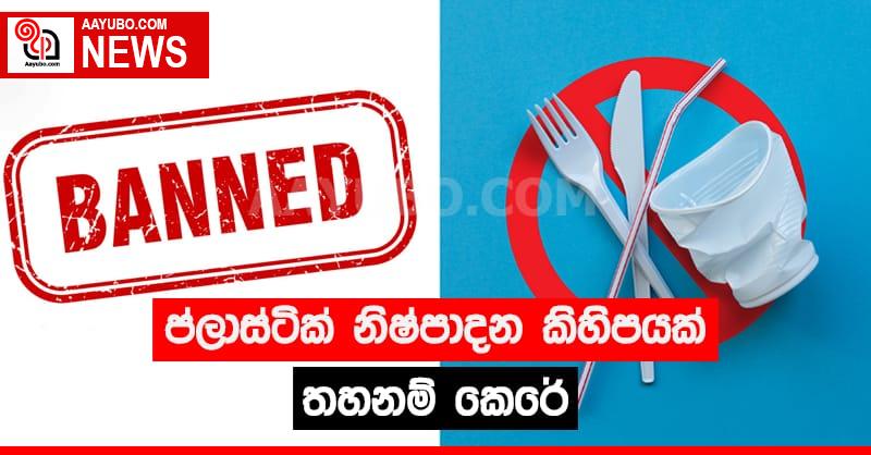 ප්ලාස්ටික් නිෂ්පාදන  කිහිපයක්  තහනම් කෙරේ