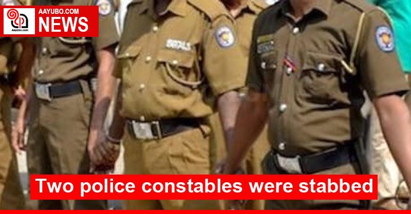 Two police constables were stabbed