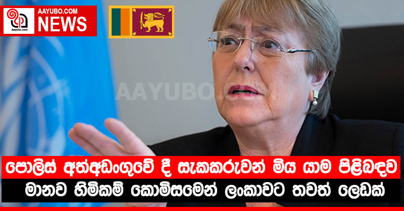 පොලිස් අත්අඩංගුවේ දී සැකකරුවන් මිය යාම පිළිබඳව මානව හිමිකම් කොමිසමෙන් ලංකාවට තවත් ලෙඩක්