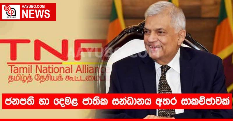 ජනපති හා දෙමළ ජාතික සන්ධානය අතර සාකච්ඡාවක්