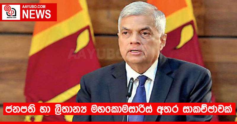 ජනපති හා බ්‍රිතාන්‍ය මහකොමසාරිස් අතර සාකච්ඡාවක්