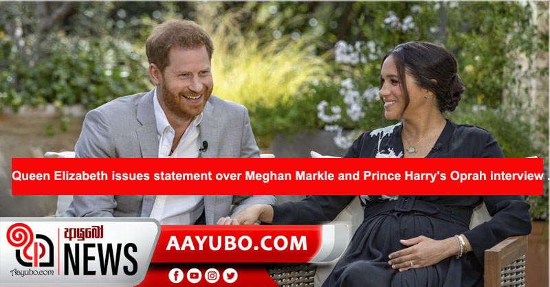 Queen issues statement over Meghan Markle and Prince Harry's Oprah interview .