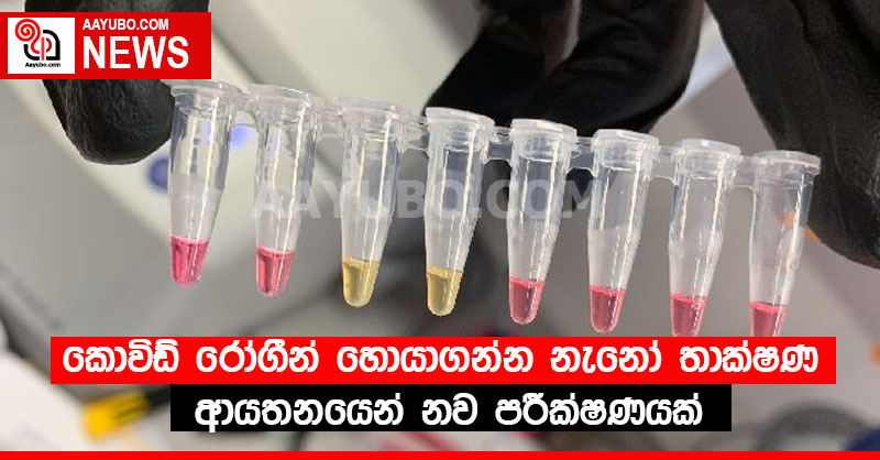 කොවිඩ් රෝගීන් හොයාගන්න නැනෝ තාක්ෂණ ආයතනයෙන් නව පරීක්ෂණයක්