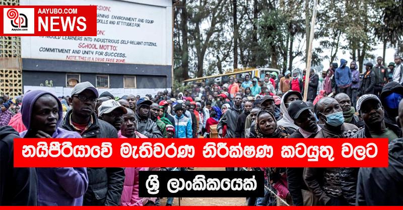 නයිජීරියාවේ මැතිවරණ  නිරීක්ෂණ කටයුතු වලට ශ්‍රී ලාංකිකයෙක්