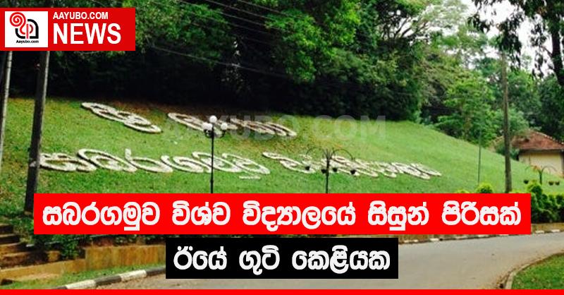 සබරගමුව විශ්ව විද්‍යාලයේ සිසුන් පිරිසක්  ඊයේ ගුටි කෙළියක