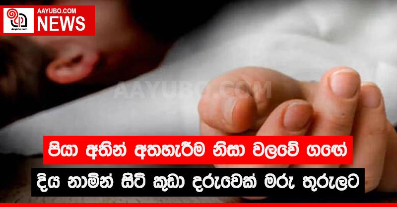 පියා අතින් අතහැරීම නිසා වලවේ ගඟේ දිය නාමින් සිටි කුඩා දරුවෙක් මරු තුරුලට