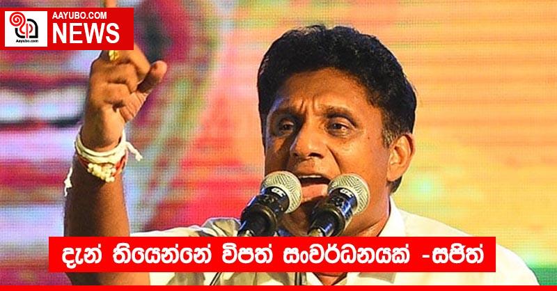 දැන් තියෙන්නේ විපත් සංවර්ධනයක් -සජිත්