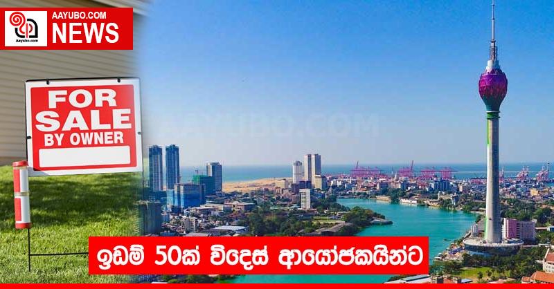 ඉඩම් 50ක් විදෙස් ආයෝජකයින්ට