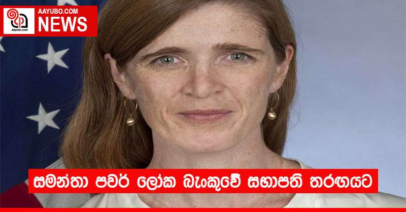 සමන්තා පවර් ලෝක බැංකුවේ සභාපති තරඟයට 