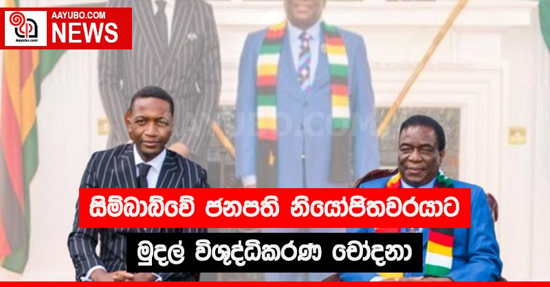 සිම්බාබ්වේ ජනපති නියෝජිතවරයාට මුදල් විශුද්ධිකරණ චෝදනා