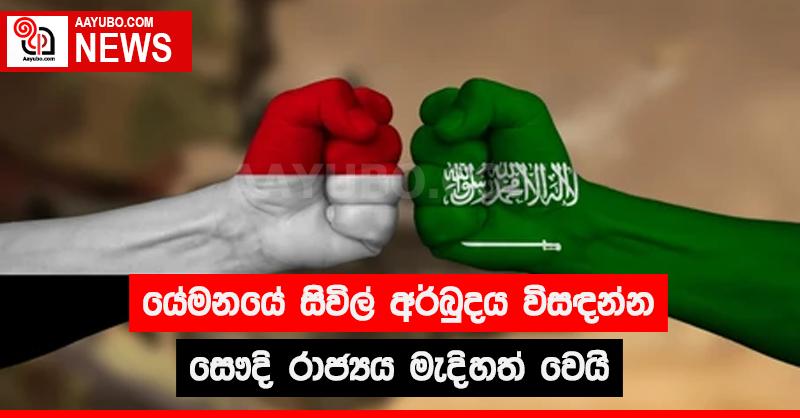 යේමනයේ සිවිල් අර්බුදය විසඳන්න සෞදි රාජ්‍යය මැදිහත් වෙයි