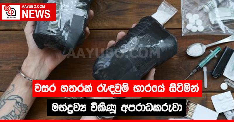 වසර හතරක් රැඳවුම් භාරයේ සිටිමින් මත්ද්‍රව්‍ය විකිණූ අපරාධකරුවා
