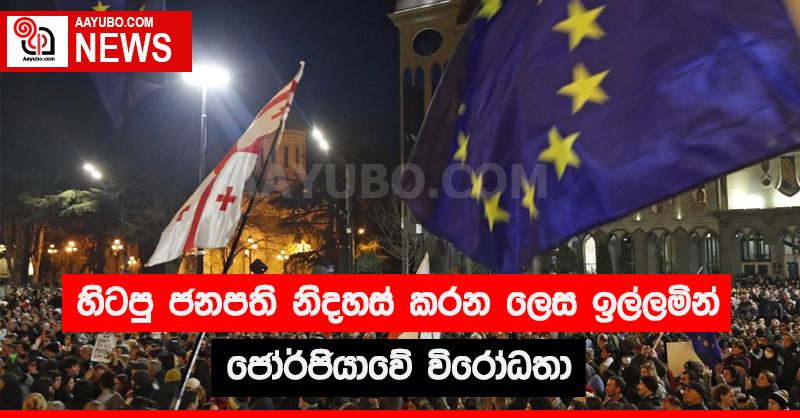 හිටපු ජනපති නිදහස් කරන ලෙස ඉල්ලමින් ජෝර්ජියාවේ විරෝධතා