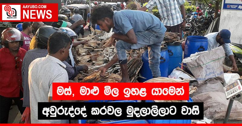 මස්,මාළු මිල ඉහළ යාමෙන් අවුරුද්දේ කරවල මුදලාලිලාට වාසි