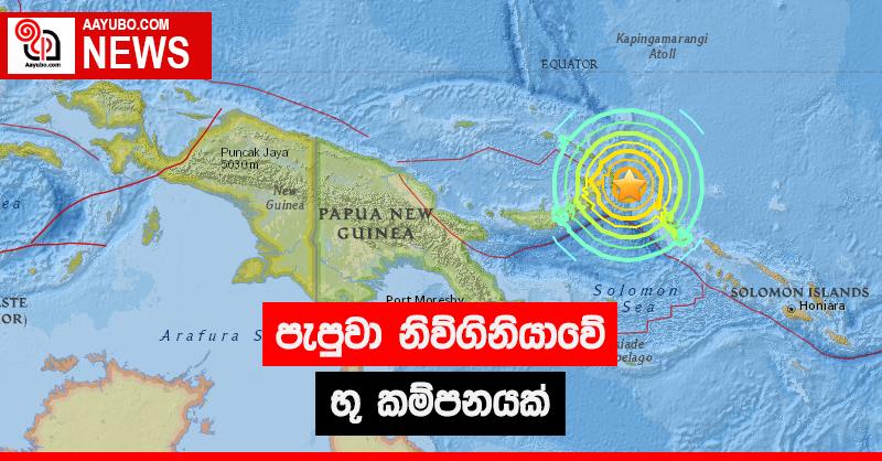 පැපුවා නිව්ගිනියාවේ භූ කම්පනයක්