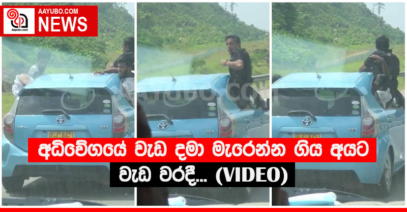 අධිවේගයේ වැඩ දමා මැරෙන්න ගිය අයට වැඩ වරදී... (VIDEO)