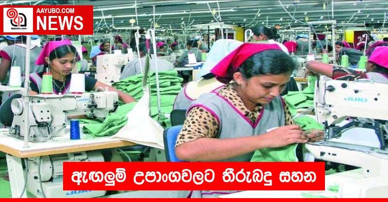 ඇඟලුම් උපාංගවලට තීරුබදු සහන 
