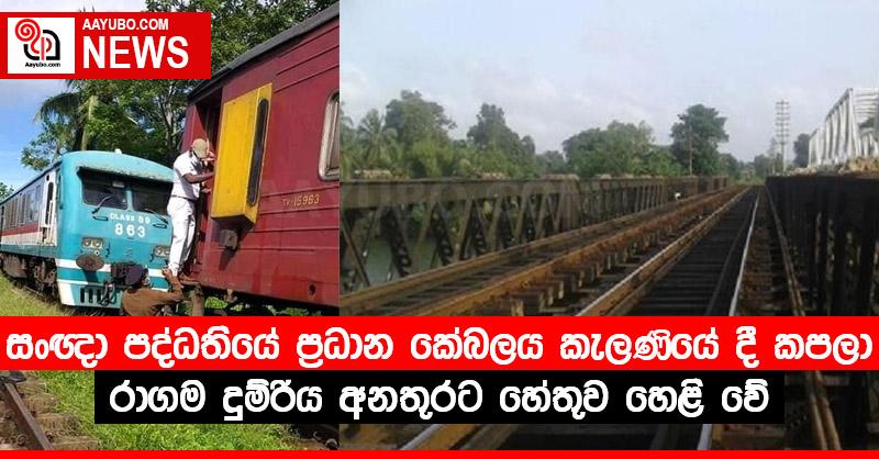 සංඥා පද්ධතියේ ප්‍රධාන කේබලය කැලණියේ දී කපලා - රාගම දුම්රිය අනතුරට හේතුව හෙළි වේ