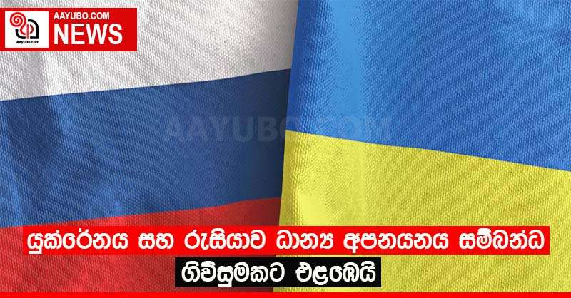 යුක්රේනය සහ රුසියාව ධාන්‍ය අපනයනය සම්බන්ධ ගිවිසුමකට එළඹෙයි