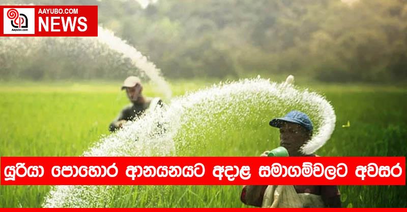 යූරියා පොහොර ආනයනයට අදාළ සමාගම්වලට අවසර