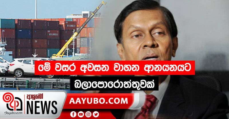 මේ වසර අවසන වාහන යළි ආනයනය කිරීමට රජයේ බලාපොරොත්තුවක්