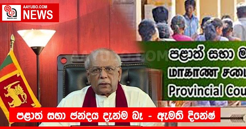 පළාත් සභා ඡන්දය දැන්ම බෑ – ඇමති දිනේෂ්