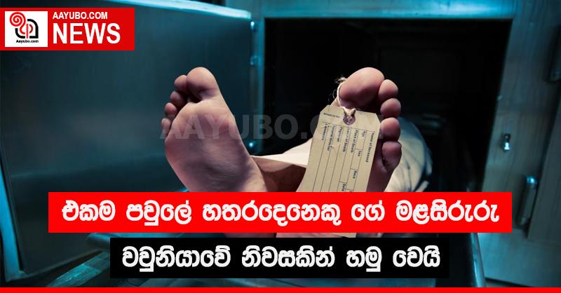 එකම පවුලේ හතර දෙනෙකු ගේ මළසිරුරු වවුනියාවේ නිවසකින් හමු  වෙයි