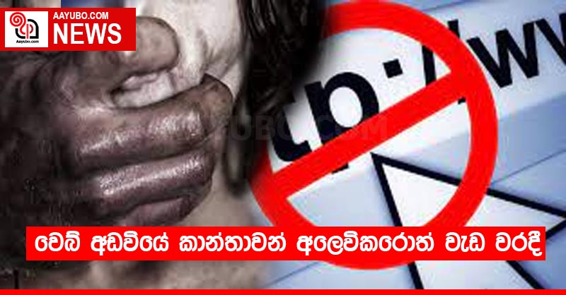 වෙබ් අඩවියේ කාන්තාවන් අලෙවිකරොත් වැඩ වරදී