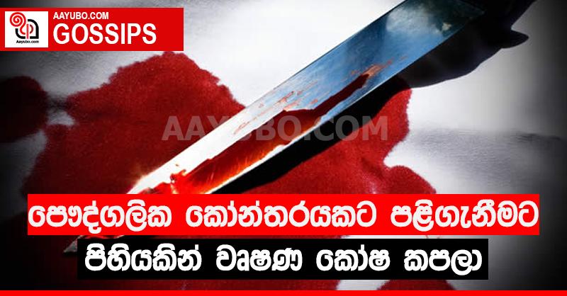 පෞද්ගලික කෝන්තරයකින් පළිගැනීමට පිහියකින් වෘෂණ කෝෂ කපලා - තුවාලකරු රෝහලේ