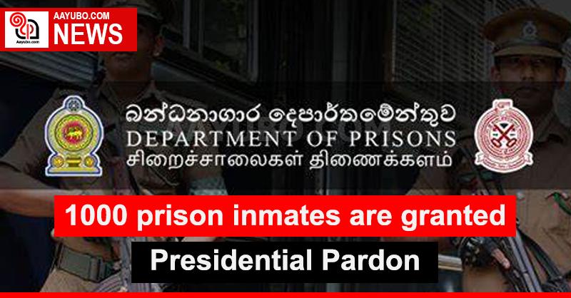 1000 prison inmates are granted Presidential Pardon