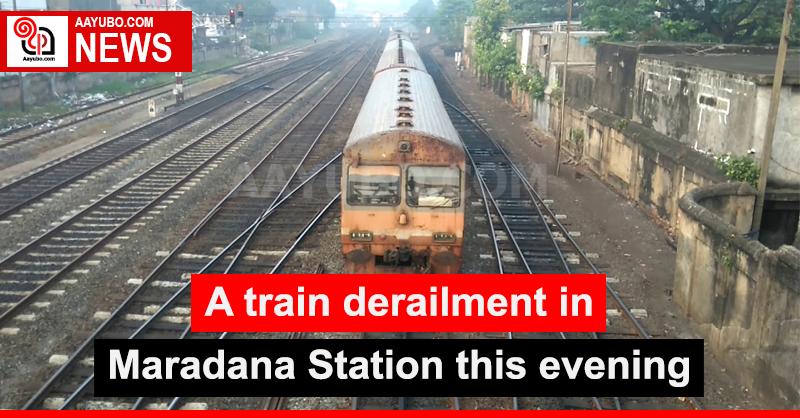 A train derailment at Maradana Station