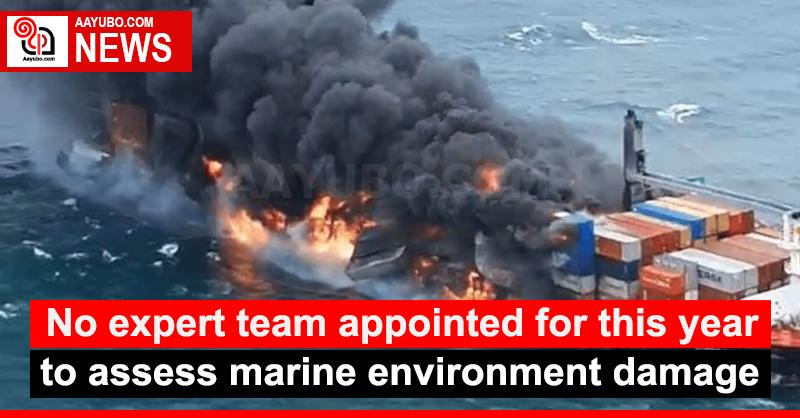No expert team appointed for this year to assess marine environment damage