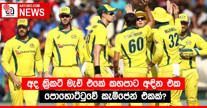 අද ක්‍රිකට් මැච් එකේ කහපාට අඳින එක පොහොට්ටුවේ කැම්පේන් එකක්?