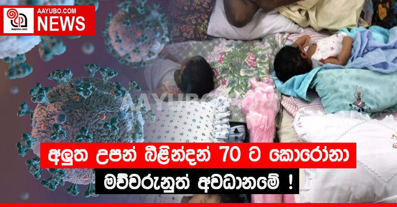 අලුත උපන් බිළින්දන් 70 ට කොරෝනා - ගැබිණි මව්වරුනුත් අවධානමේ
