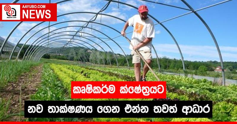 කෘෂිකර්ම ක්ෂේත්‍රයට නව තාක්ෂණය ගෙන එන්න තවත් ආධාර
