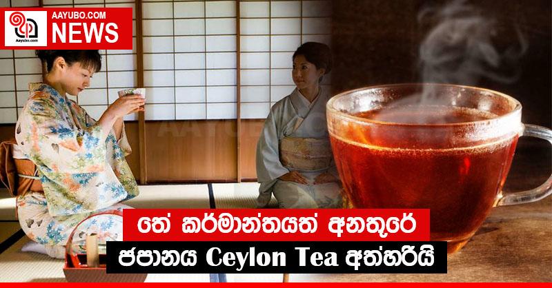 තේ කර්මාන්තයත් අනතුරේ - ජපානය Ceylon Tea අත්හරියි