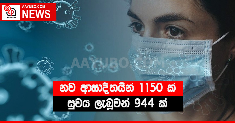 නව ආසාදිතයින් 1150 ක් සුවය ලැබූවන් 944 ක්
