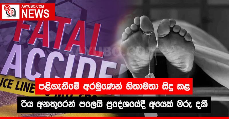 පළිගැනීමේ අරමුණෙන් හිතාමතා සිදු කළ රිය අනතුරෙන් පලෙයි ප්‍රදේශයේදී අයෙක් මරු දකී