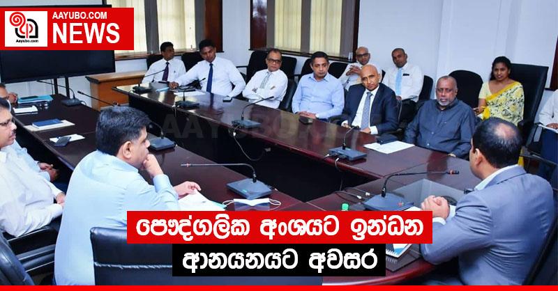 පෞද්ගලික අංශයට ඉන්ධන ආනයනයට අවසර